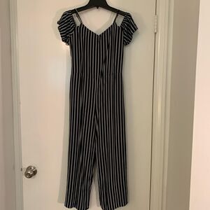 Abercrombie-fitch Women's Black and White Jumpsuit